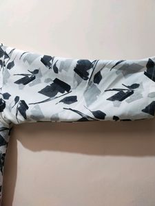 Black And White Abstract Print Kurti