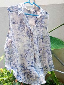 Chic Floral Print Sleeveless Top