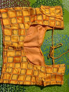 Beautiful Combo Orange N Pink Designer Net Blouses
