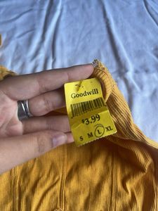 Yellow Lace Trim Crop Top