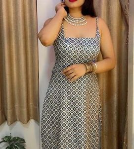 Patterned Backless kurta set