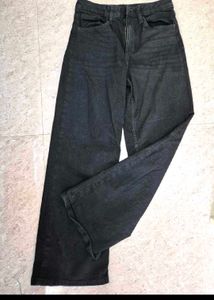 H&M Y2K Wide Leg Black Jeans ADJUSTABLE