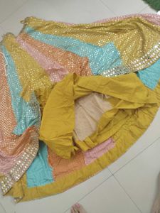 Beautiful Multi-color Sequined Lehenga Skirt