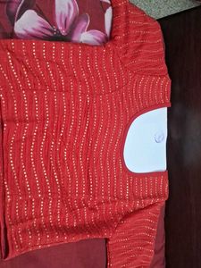 Red Sequined Blouse
