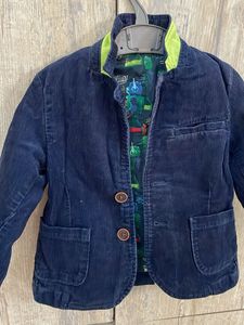 Boys Navy Blue Corduroy Blazer