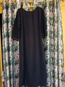 Elegant Navy Blue Embellished Kurta