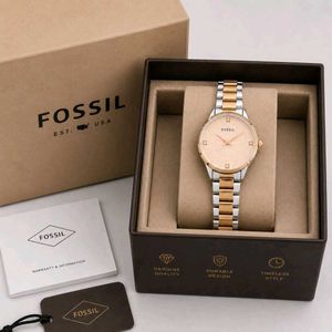 Fossil Gold Watch with Box