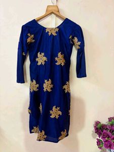 Blue &amp; Gold Salwar Suit