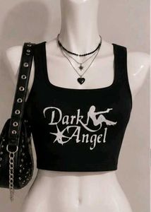 Black Dark Angel Tank Top