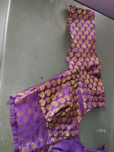 Purple Brocade Blouse