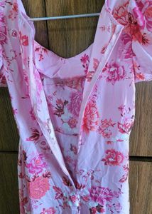 Floral Print Pink Dress