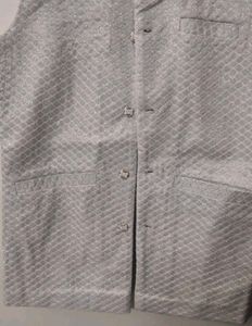 Heavy Shining Silver Men's Jacket/Kurta Koti