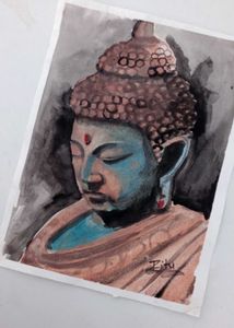 Watercolor Buddha Painting
