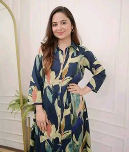 Stylish Leaf Print new  kurti + pant for Women