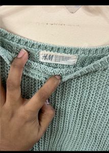 Cozy Mint Green Cropped Knit Sweater