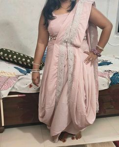 Designer Saree With Blouse N Skirt