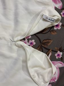 white Collared Long Sleeve Top