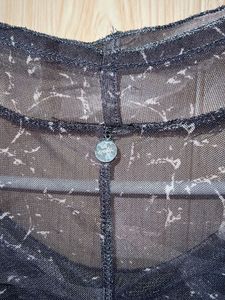 Sheer Camo Ruched Long Sleeve Top