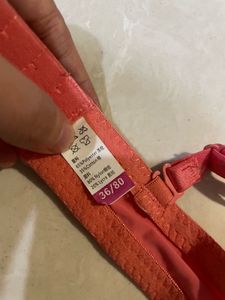 Pink Padded Bra with Bow Detail