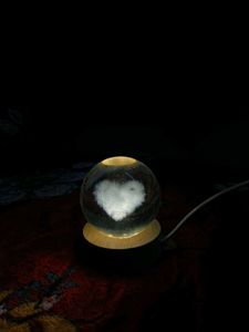 Enchanting Crystal Heart Orb Lamp