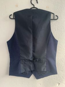Stylish Men's Navy Blue Formal Waistcoat