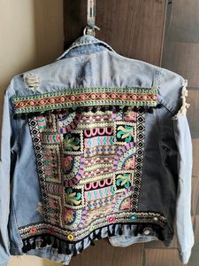 Denim Jacket With Embroidery