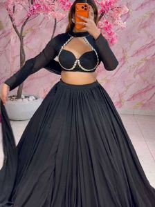 Black Embellished Lehenga Choli Set