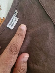 Brown V-Neck Kurta