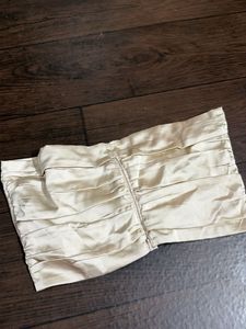 Elegant Cream Bow Detail Bandeau Top