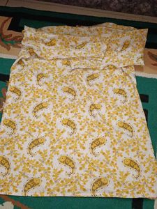 Yellow Paisley Print Kurta