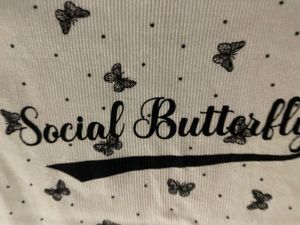 Socail Butterfly Print tank top