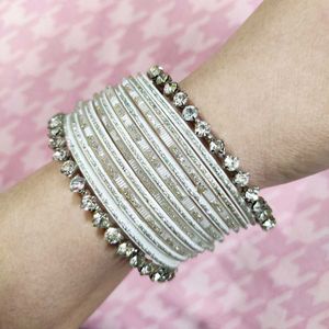 Beautiful Set Of 8 AD Studded Bangles