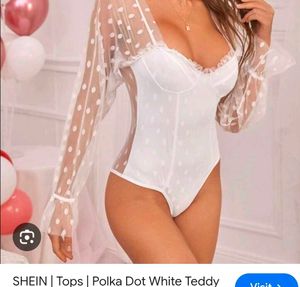 White Polka Dot Bodysuit