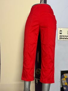 Pintrest Red Designer Pure Cotton Pant