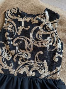 Sparkling Black &amp; Gold Party Dress- S