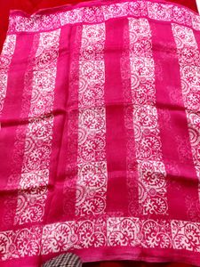 Pink Patterned Cotton Saree 🌸( Kota) 🌸