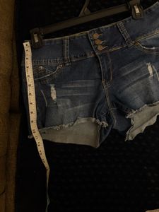 Distressed Denim Shorts