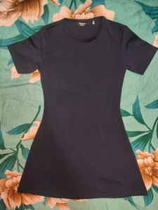 Shein Short Sleeves Flared Hem Mini A-Line Dress