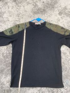 Black Camo Panel patch t-shirt