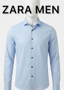 Zara Men Light Blue Dress Shirt