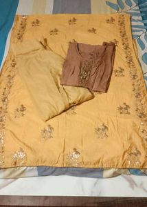 Embroidered Kurta Set with Dupatta