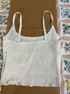 White Cropped Camisole Top