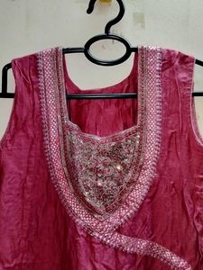 Pink Wedding Kurti Set