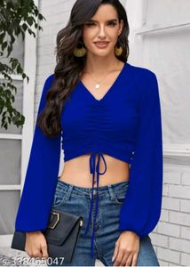 Trendy Ruched Crop Top