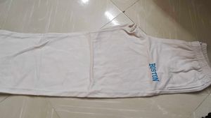 Comfortable White Boston Sweatpants