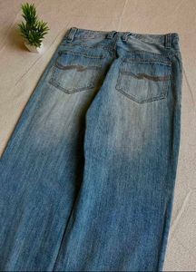 Wide Leg Jeans with Chain Detail