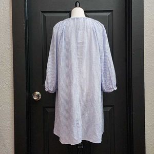 Striped V-Neck Tunic Dress