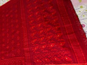 Red Jamdani Saree