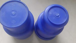 Two Blue Plastic Mug set - Vintage