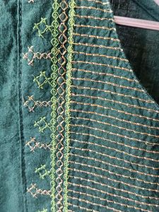 Kurta  With Zari Work On Front